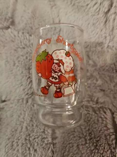 Vintage 1980 American Greetings Strawberry Shortcake Juice Drinking Glass HTF