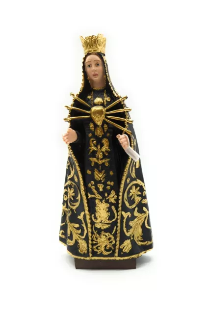 Statue Madonna Addolorata CM 28 (11.02'') Pulver Marmo. Our Lady Of Sorrows