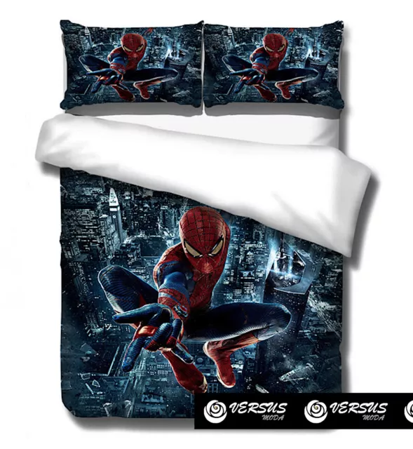 Spiderman Set Letto Spider Copripiumone Man Federa Duvet Cover Set DUVSP08