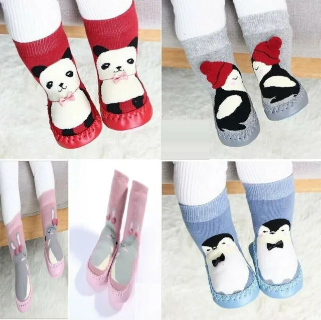 Infant Baby Girl Boy Toddler Anti-slip Warm Slippers Sock Cotton Crib Shoes