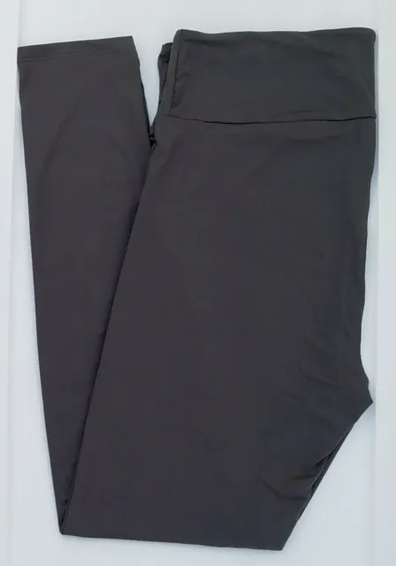 OS LuLaRoe One Size Leggings Versatile Solid Dark Charoal Gray NWT