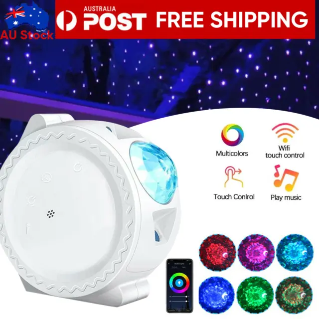 LED Galaxy Starry Night Light Projector Ocean Star Sky Party Baby Kids Room Lamp