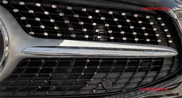 Diamantgrill Folie Chrom-Optik passt für Kühlergrill Mercedes CLA (W118 ab 3/19)