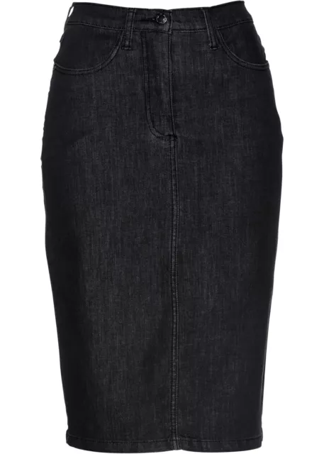 Neu Super-Stretch-Shaping-Jeansrock Gr. 36 Black Stone Jeans-Skirt Stretchrock