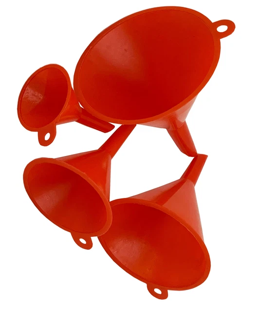 Trichtersatz 4tlg Ø Innen von 4,5 - 10,5 cm, Trichter Plastik, Einfülltrichter
