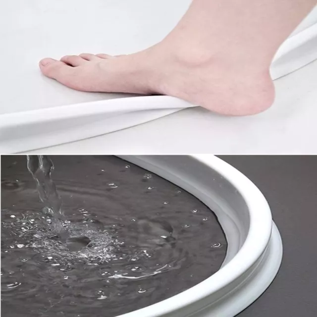 Splash guard shower silicone barrier strip foldable door sill keeps water inside