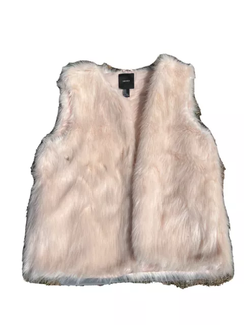 Forever 21 Exclusive Pink Faux Fur Fashion Vest Size Medium