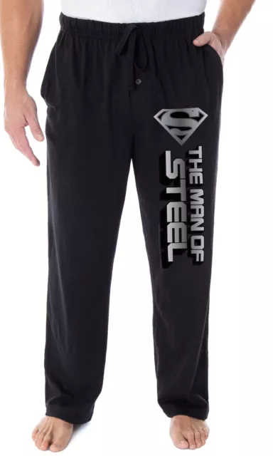 DC Comics Men's Superman The Man Of Steel Script Loungewear Pajama Pants