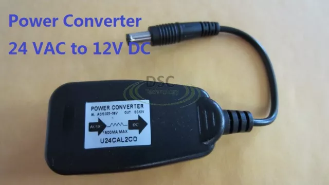 AC 24V To DC 12V Power Supply Converter Adapter For CCTV Security Camera