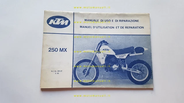 KTM 250 MX 1983 manuale uso / officina originale italiano