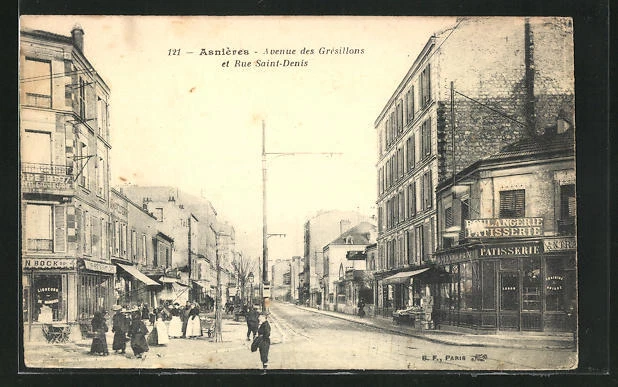 CPA Asnières, Avenue des Grésillons and Rue Saint-Denis