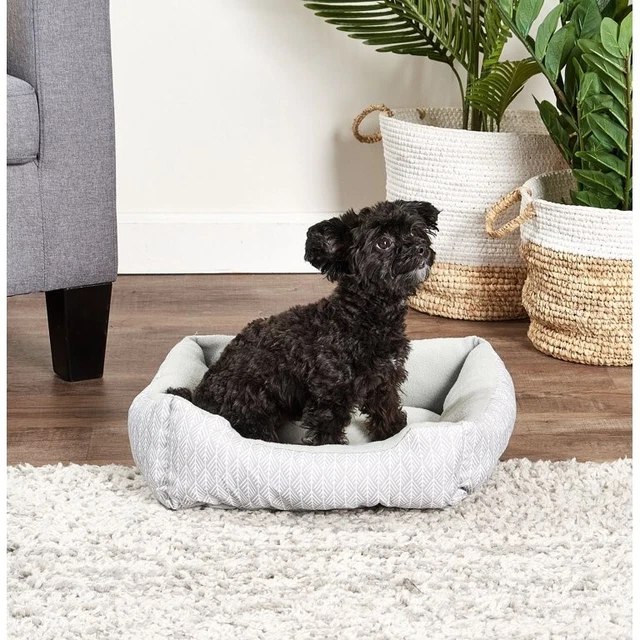 Soft Gray Small Cuddler Pet Bed for Dogs, Cats, Puppies, and Kittens. 19”x15”