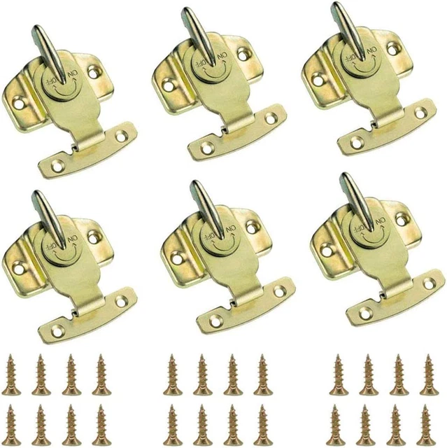 Riccioofy(Set of 6) Table Leaf Locks and Latches-Table Leaf Hardware-Metal Table