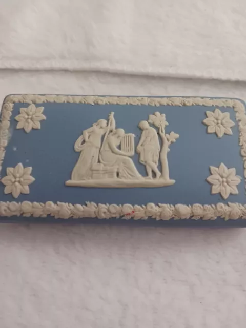 Wedgwood Jasperware Trinket Boxes Chariot Angel Blue  White
