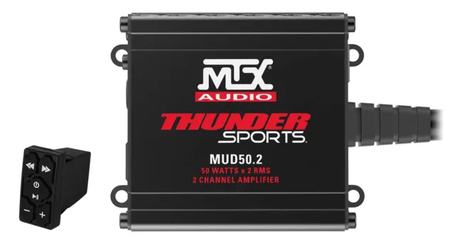 MTX MUD50.2 100w 2-Channel Amplifier+Bluetooth Controller For RZR/ATV/UTV/Cart