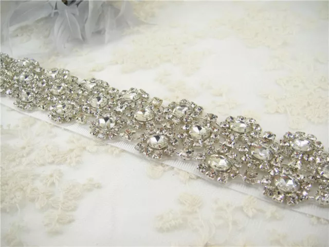 Rhinestone Bridal Evening Dancing Dress Chain Crystal Wedding Belt Costume Motif