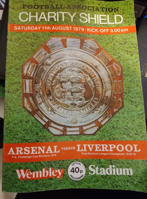 Arsenal v Liverpool Charity Shield 11th August 1979 official programme WEMBLY.
