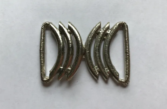 Vintage 80’s silver metal C shape belt clasp buckle dressmaking sewing