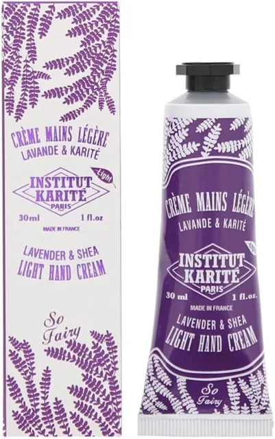 INSTITUT KARITE PARIS Lavender Light Shea Hand Cream So Fairy 30ml,...