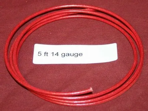 5 ft 14 ga Primary Red Wire Hit & Miss Gas Engine Motor Buzz Coil Spark