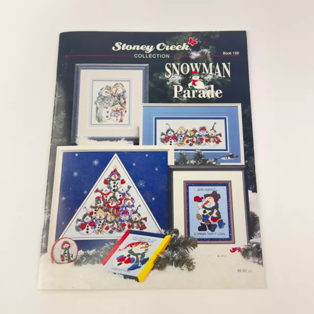 Stoney Creek SNOWMAN PARADE 159 Counted Cross Stitch Booklet Winter Christmas