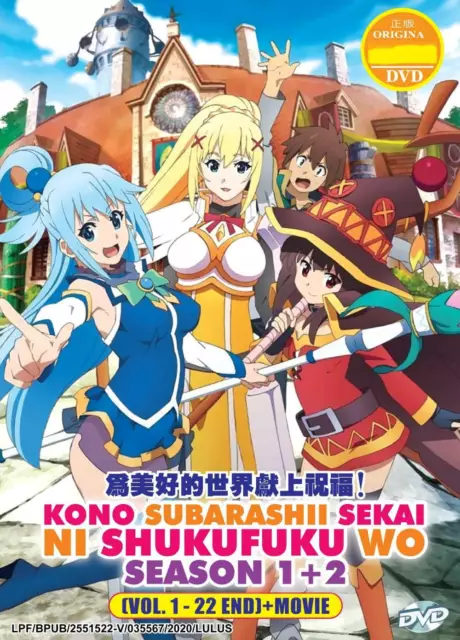 DVD Kono Subarashii Sekai Ni Shukufuku Wo Season 1+2 Vol.1-22 +TRACKED  Shipping 