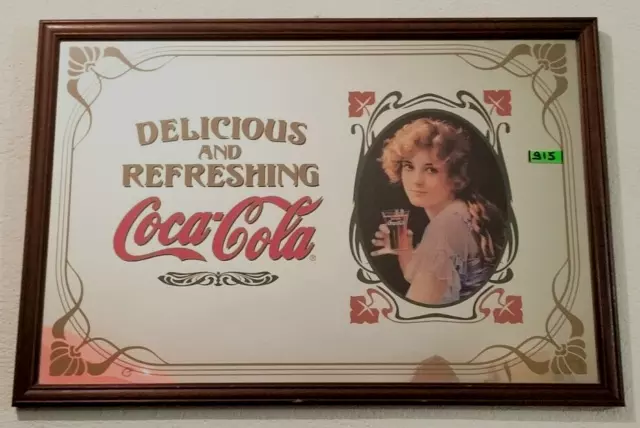 915- Quadro Specchio Vintage Coca Cola originale da collezione 915- Quadro Specchio Vintage Coca Cola originale da collezione