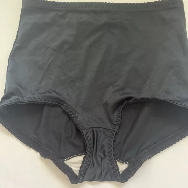 Vtg Cupid Panties Shaper Brief Black XL 2103 Made in USA Sissy Second Skin