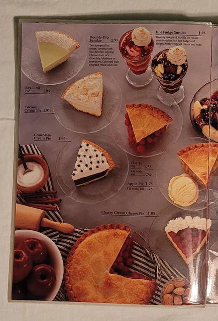 Denny's 40th Anniversary Menu ©️1993; Laminated; Used; ~13¼"×18⅛" Fully Opened; 14