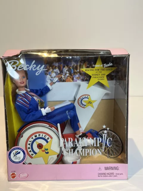 1999 24662 Olympic Paralympic Champion Becky Racing Wheelchair Barbie's Friend