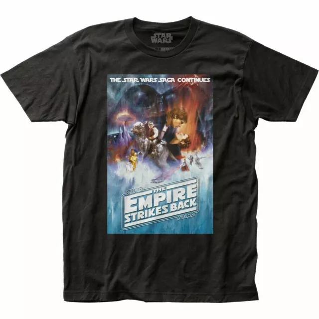 Star Wars ESB T Shirt Licensed Movie Retro Classic Tee Empire Strikes Back Black