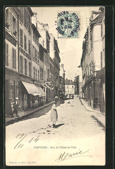 CPA Pontoise, Rue de l´Hotel de Ville 1904
