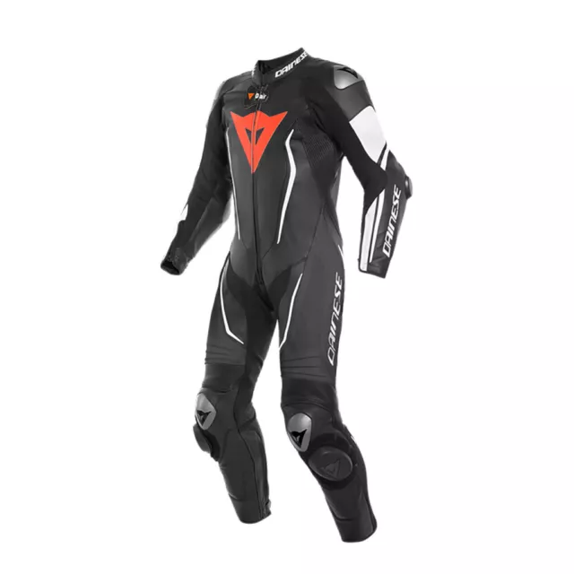 Dainese Misano D-Air Racing 1Pc Perf Leather Suit Dainese Black/Black/White 60