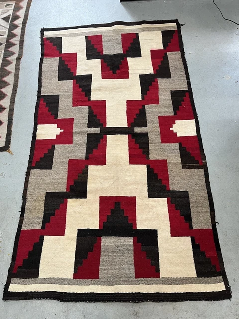 Large~Antique~Navajo Rug Weaving 86”x 50”