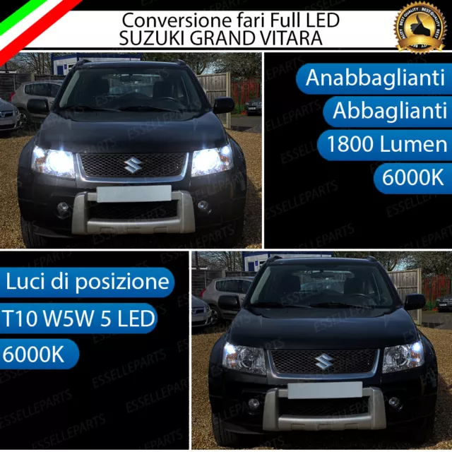 Conversione Fari Led Suzuki Grand Vitara Led H4 + Led Posizione T10 6000K