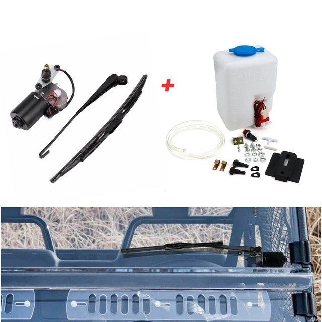 UTV ELECTRIC WINDSHIELD Wiper Motor Washer Reservoir Kit for Polaris