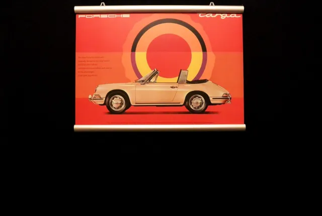 Original Porsche Poster "911 Targa" mit Schienensystem