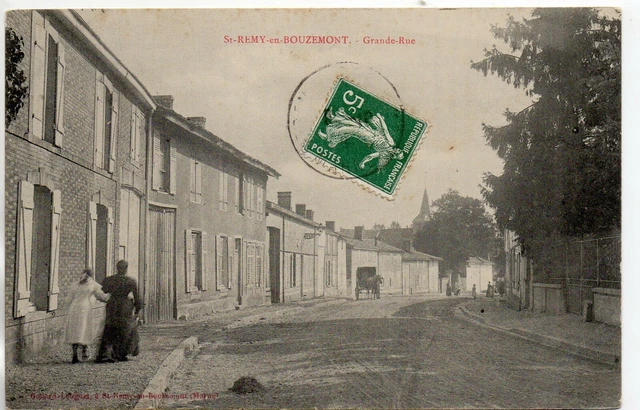 SAINT REMY EN BOUZEMONT - Marne - CPA 51 - la grande rue