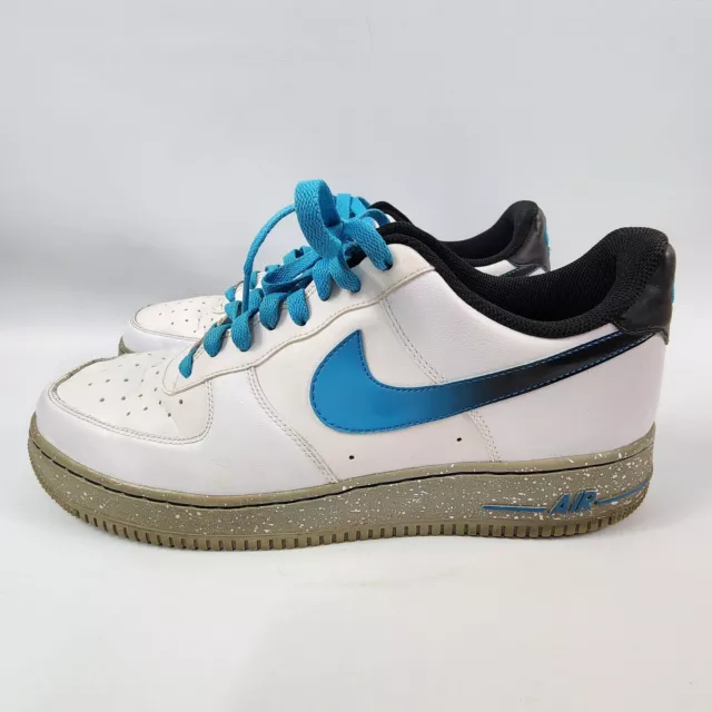 Nike Air Force One 1 ‘82 Mens Low Top White & Blue 488298-120 Size 13 Swoosh