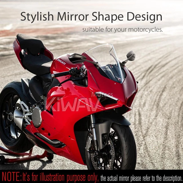 Rétroviseurs convex noir PalmII base chromée pour Ducati 1299 Panigale S 15'-16'