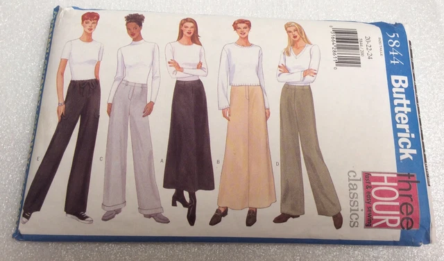 Butterick Sewing Pattern 5844 Misses Pants A Line Skirt Sz 20 - 24 Uncut FF