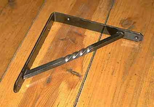 Wrought Iron Shelf Bracket Handmade by PCBS Blacksmith