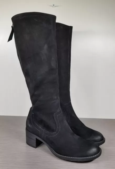 Paul Green Kendal Knee High Boot, Black Leather, Womens Size 7.5 US / 5 UK