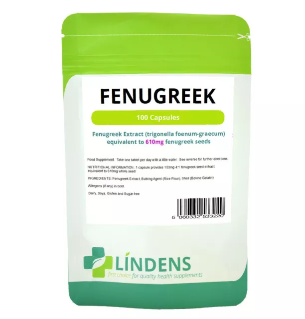 Lindens Graine de Fenugrec Extrait 610mg 2 PAQUET 200 Gelules