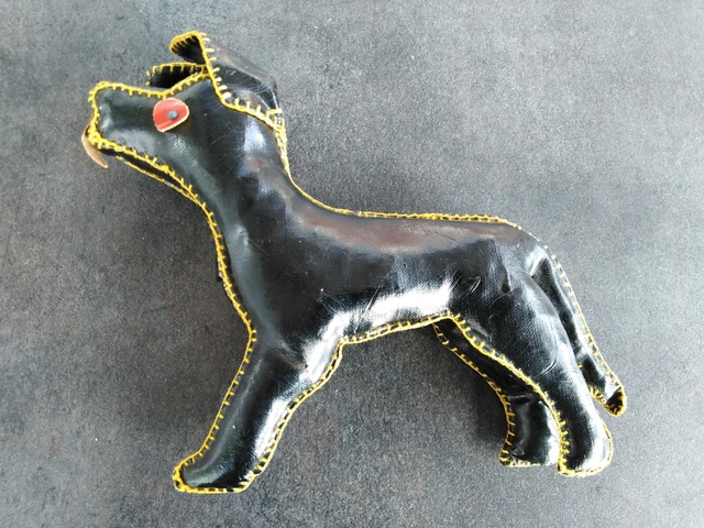Jouet Ancien Steiff – Chien Articulé à Remonter – Yeux En Verre, Nez Cousu – 26cm – Occasion
