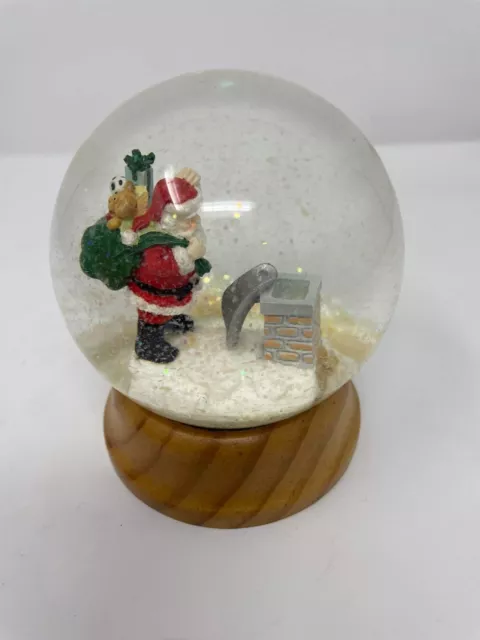 *RARE* Vintage Silvestri Santa Clause & Shoe Horn Snow/Water Globe Original Box
