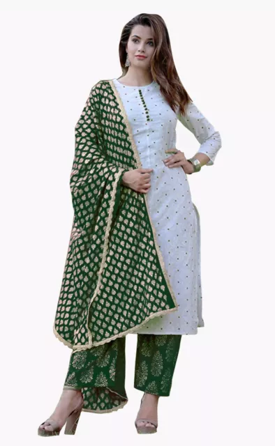 Kurta Kurti Traditional Indian Straight Sharara Stylish Salwar Kameez Top Combo