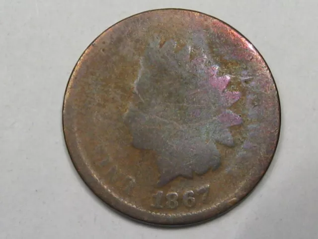 Better-Date 1867 US Indian Head Penny. #57