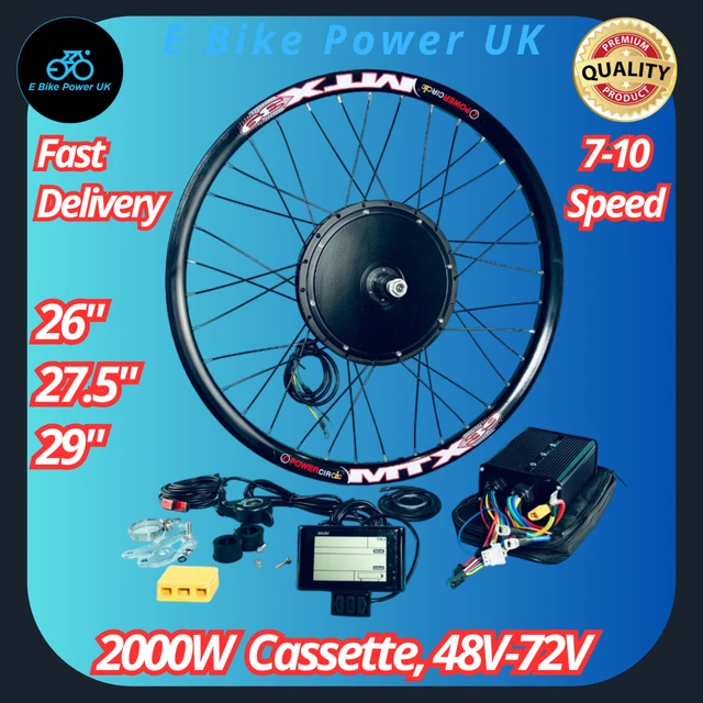 ELECTRIC BIKE CONVERSION Kit E Bike Rear Wheel Motor 2000W 36V72V 26