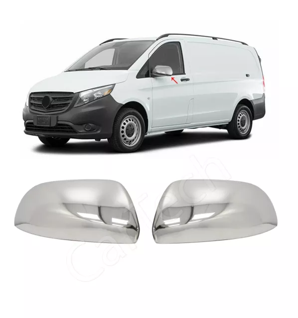 For Mercedes Benz Vito 2014-2016 2017 W447 Exterior Chromed ABS Side View  Wing Mirror Cover